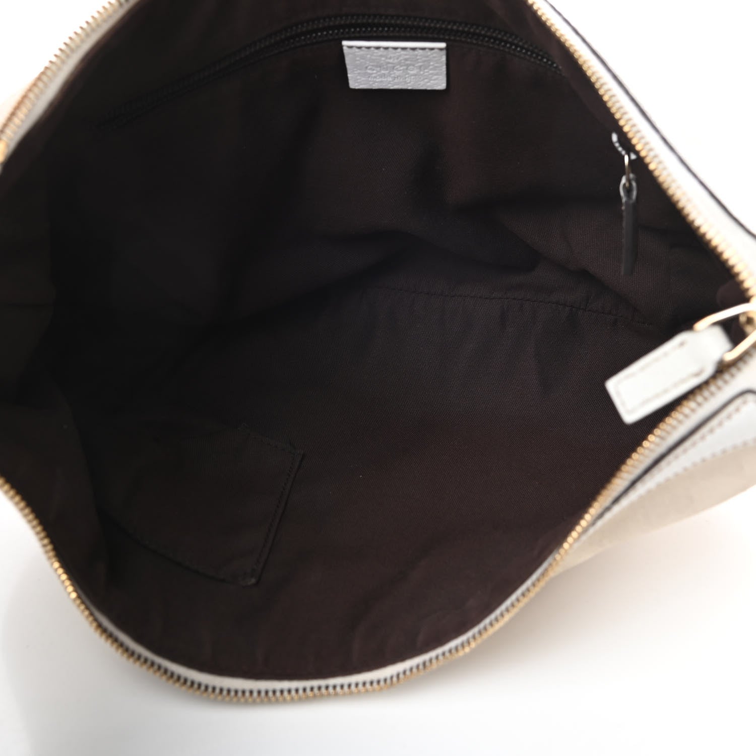 Gucci Monogram Web Medium Half Moon Hobo White 5 of 12