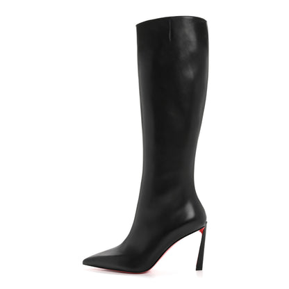 Christian Louboutin Calfskin Condora Botta 85 Knee Boots 40 Black 1 of 8