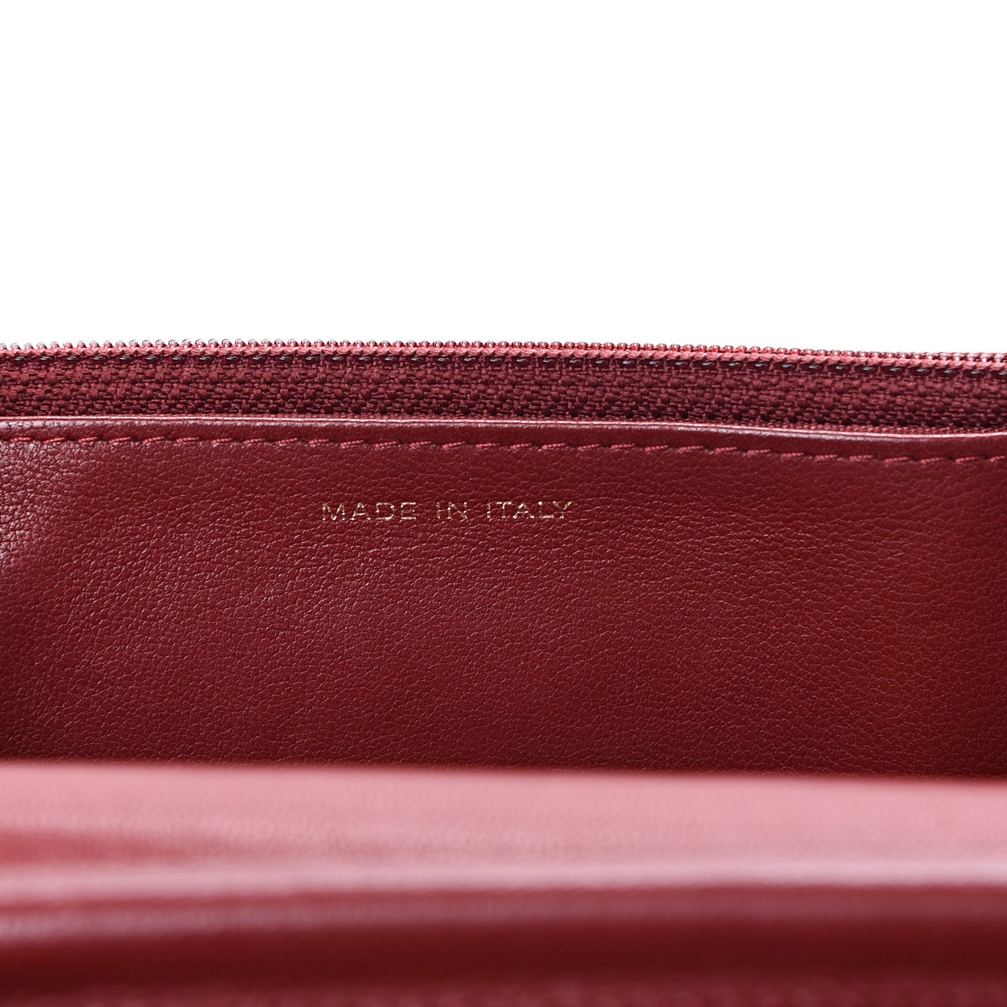 Aged Calfskin Chevron Quilted Reissue Wallet On Chain WOC Red