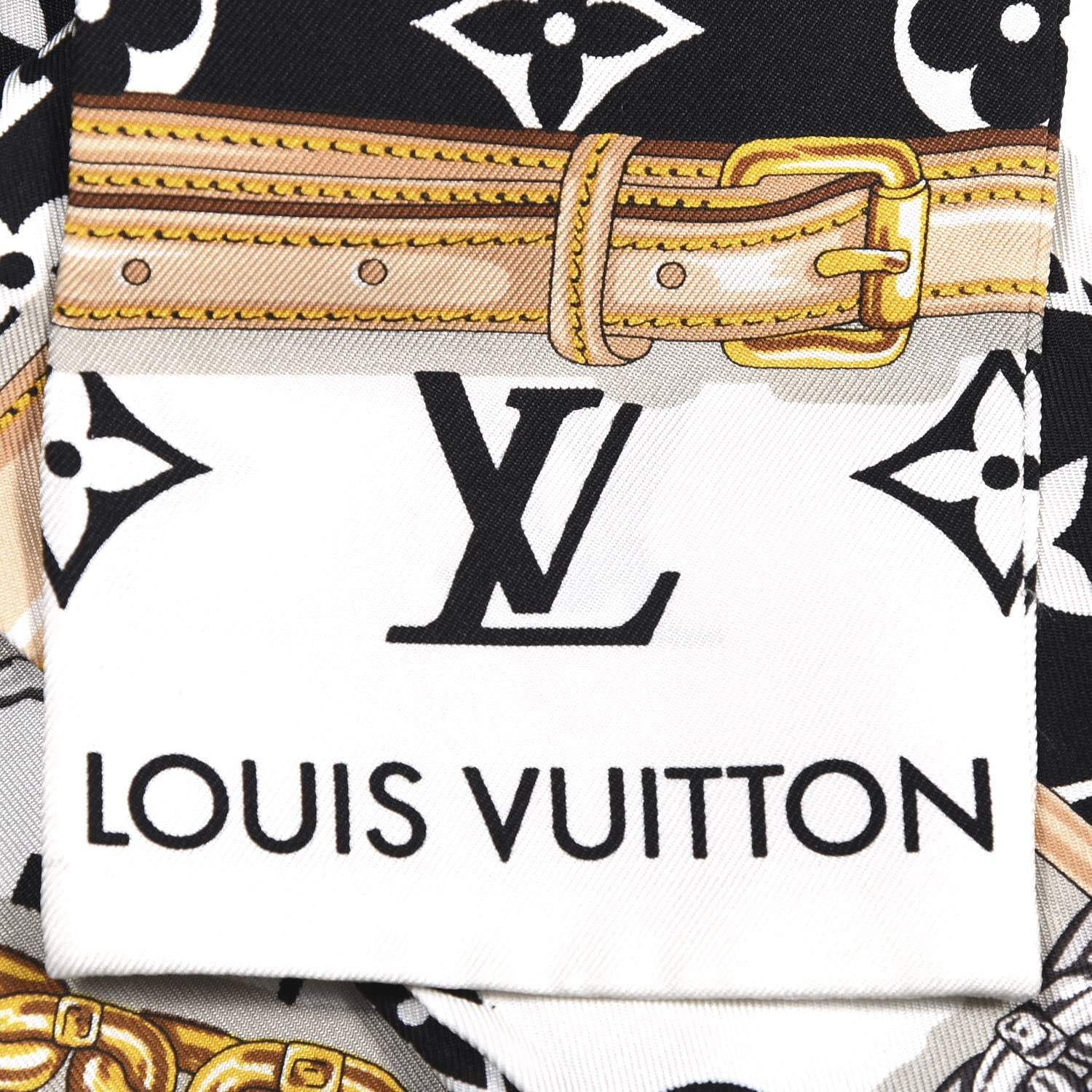 Louis Vuitton Silk Monogram Confidential Bandeau Black 2 of 6