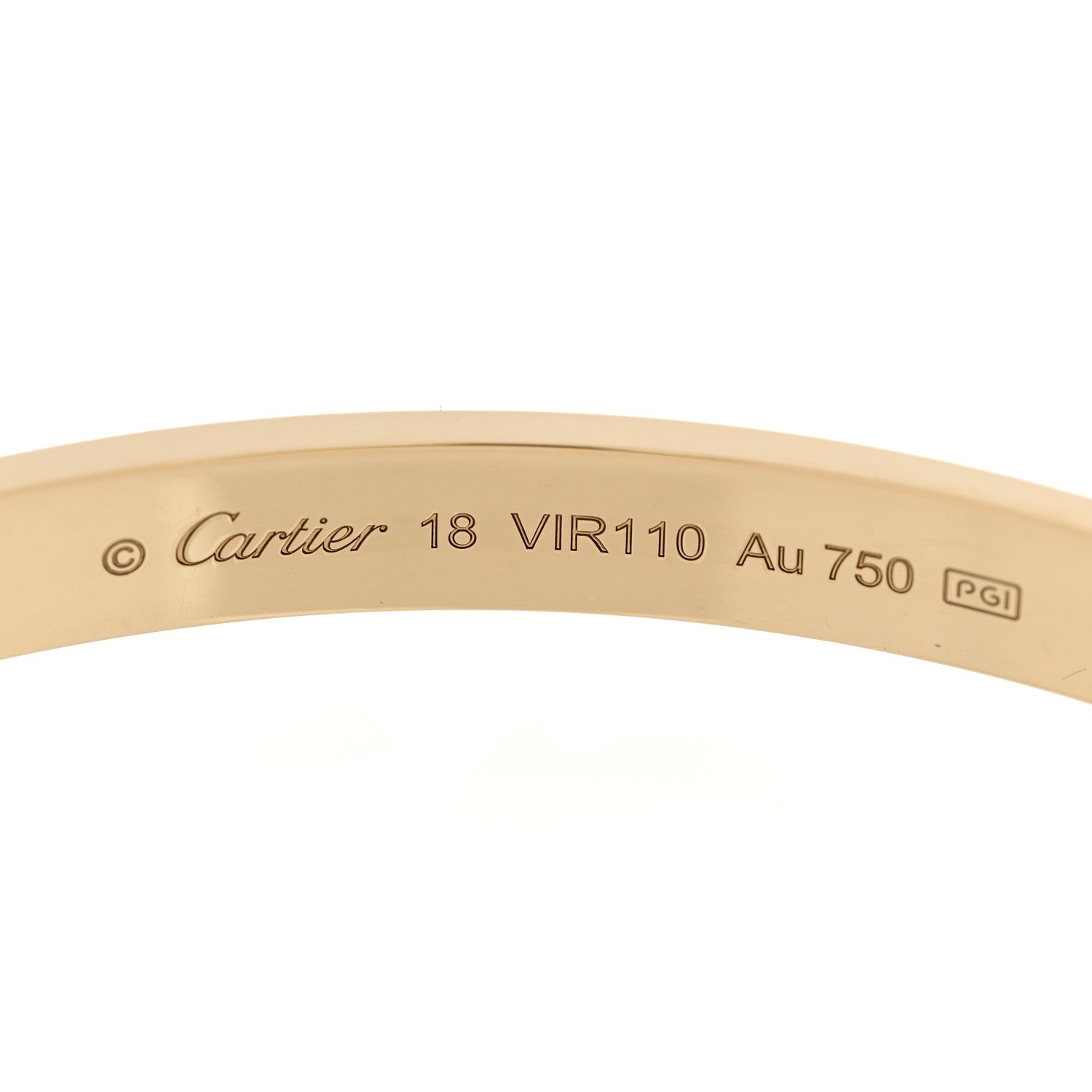 Cartier 18K Yellow Gold LOVE Bracelet 18 8 of 9