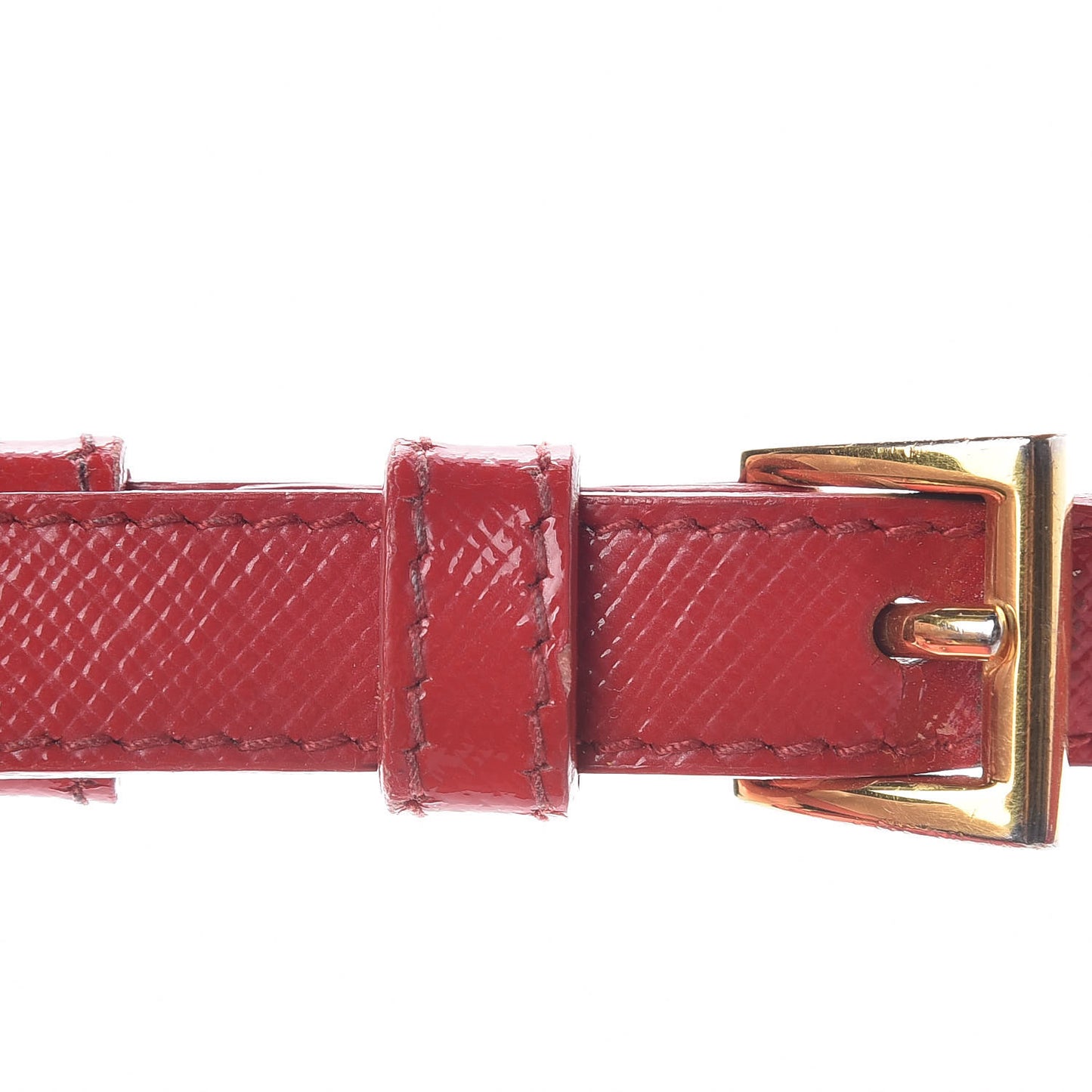 Saffiano Vernice Small Galleria Double Zip Rosso