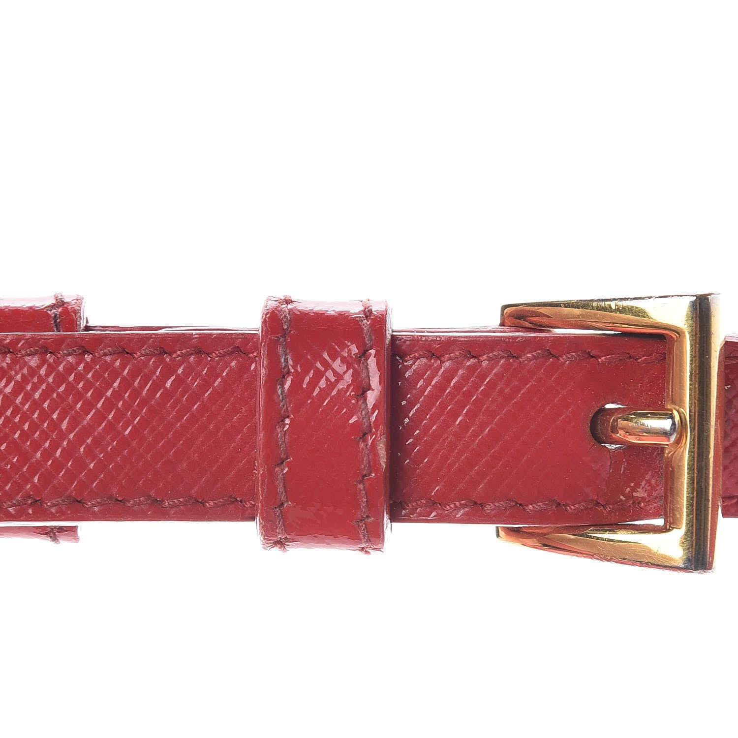 Prada Saffiano Vernice Small Galleria Double Zip Rosso 24 of 25