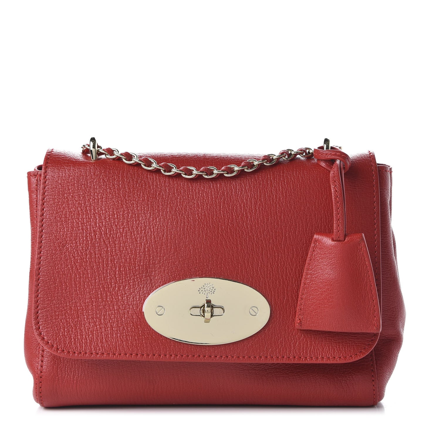 Glossy Goatskin Small Lily Flap Red