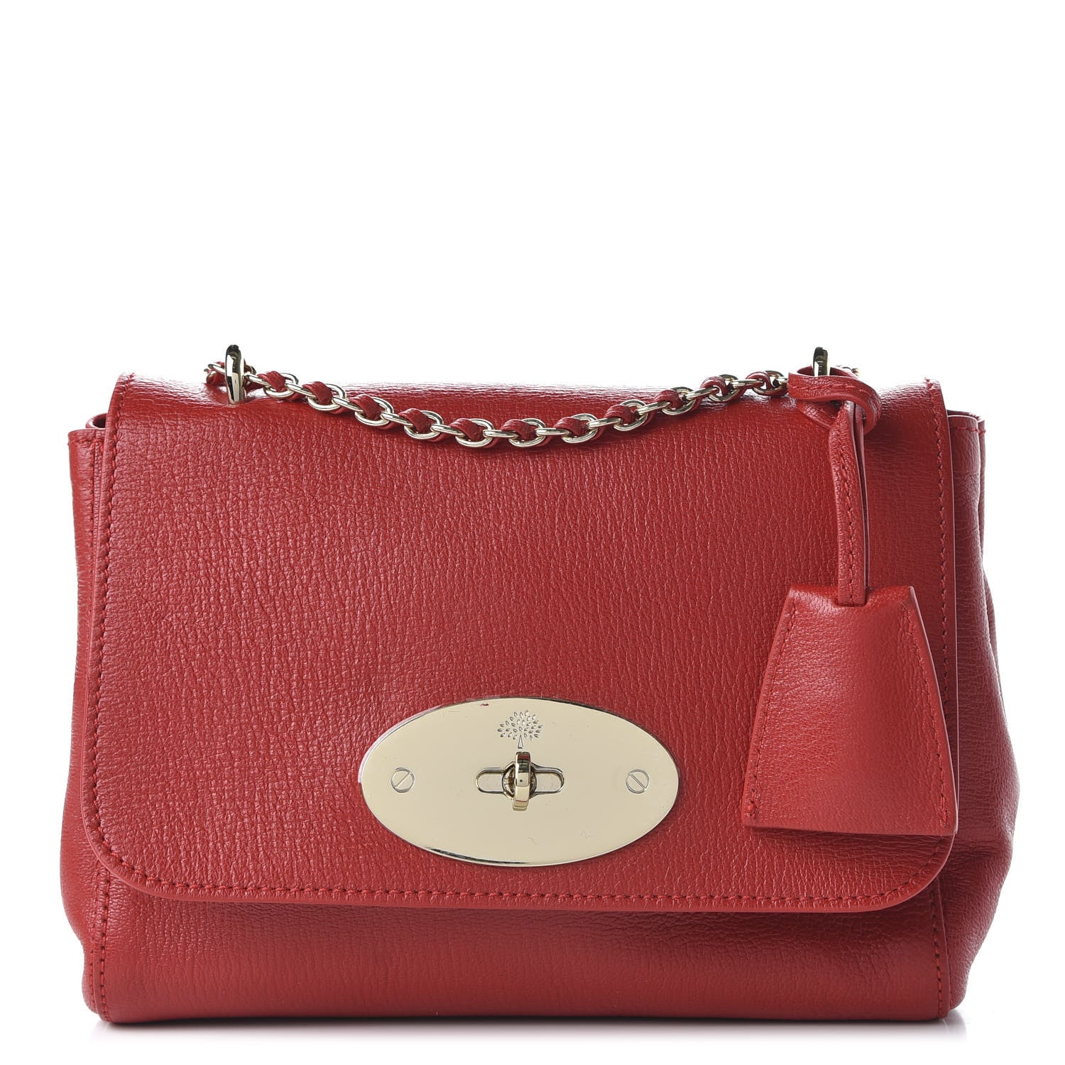 Mulberry Glossy Goatskin Small Lily Flap Red 1 of 9