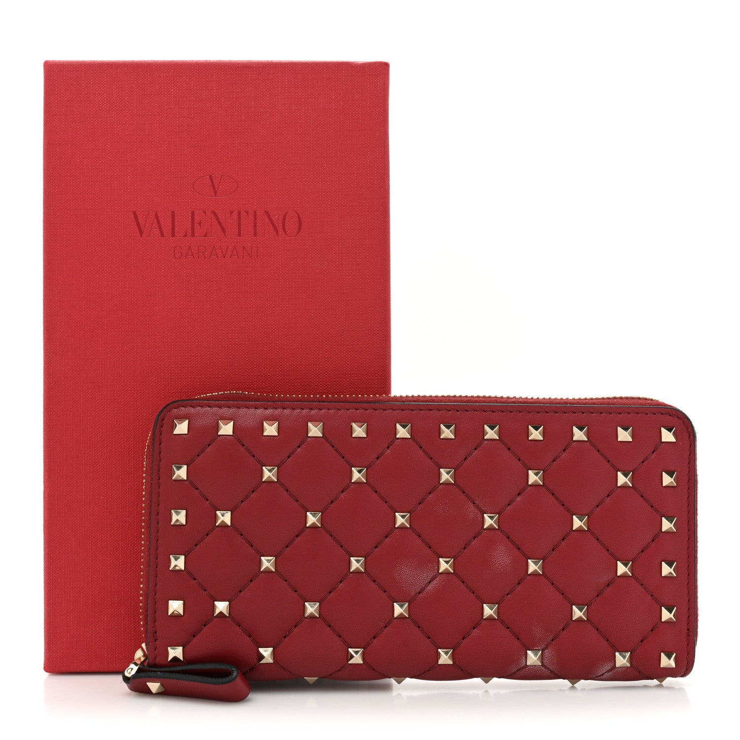 新品 ヴァレンティノ VALENTINO 長財布 ROCKSTUD SPIKE WALLET ネロ VALENTINO（ヴァレンティノ） ロックスタッズ ラウンドファスナー 長