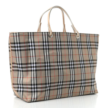 Burberry Canvas House Check Front Pocket Tote Beige 3 of 14
