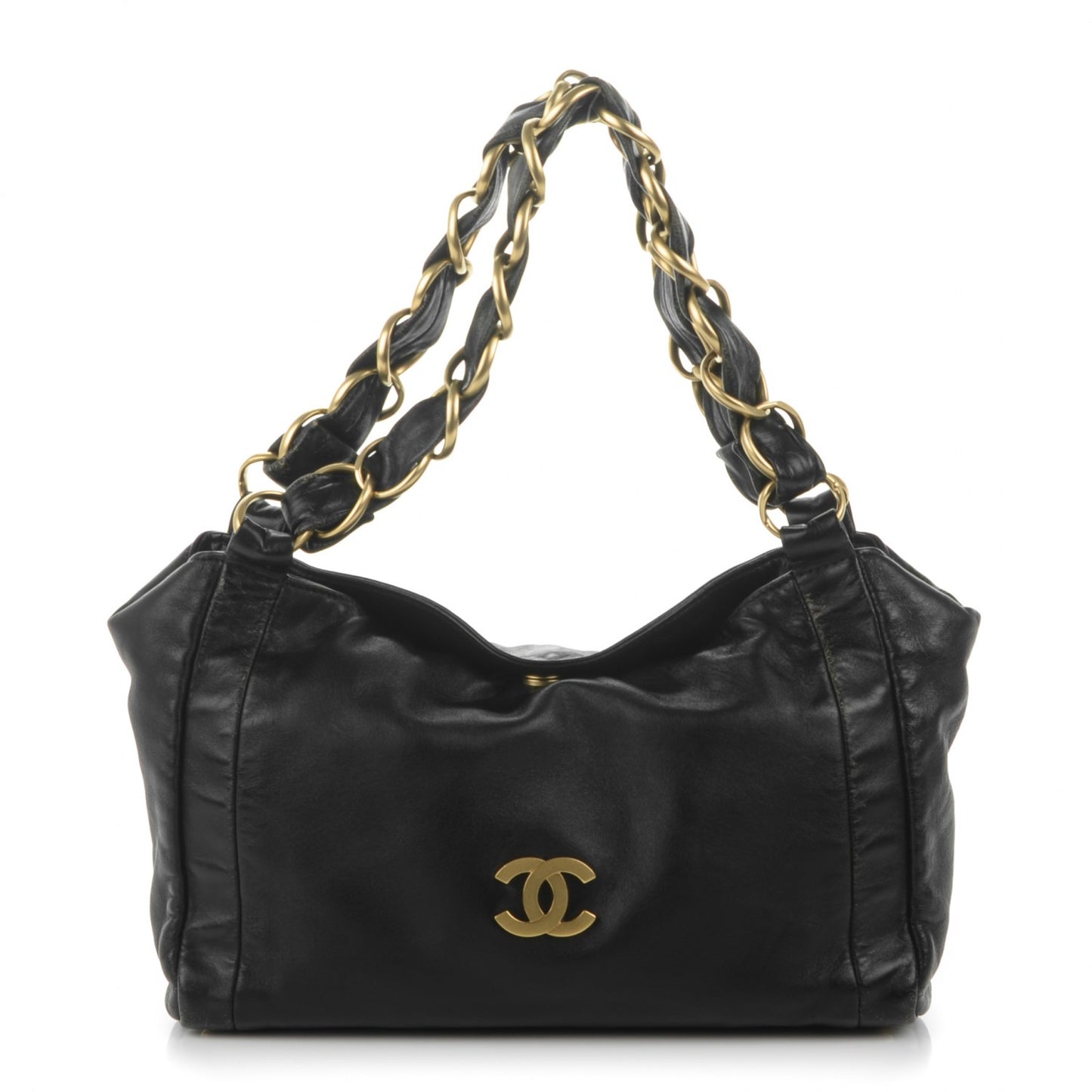 Lambskin Small Olsen Shoulder Bag Black