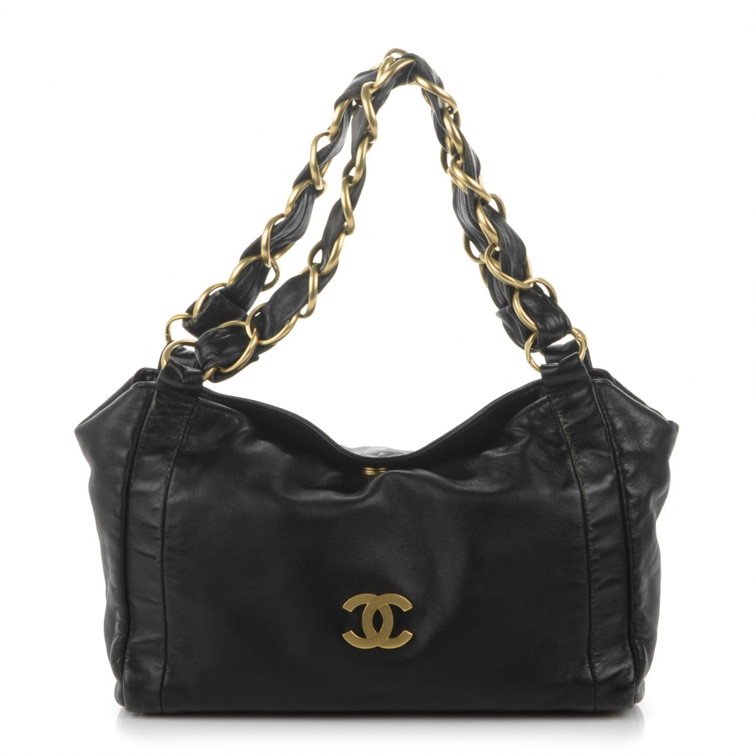 Chanel Lambskin Small Olsen Shoulder Bag Black 1 of 9