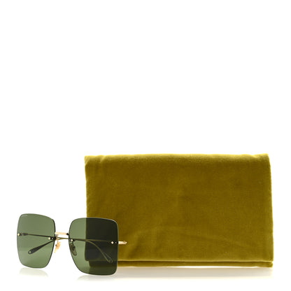 Gucci Acetate Detachable Charm Square Frame Sunglasses GG1147S Green 9 of 9