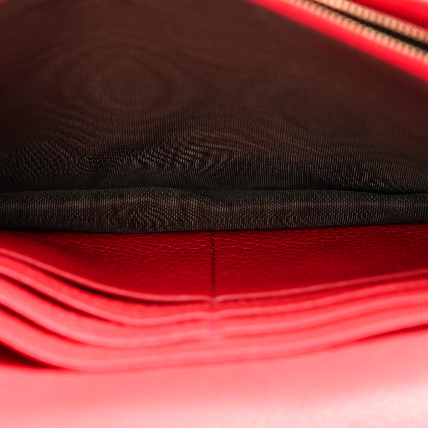 Gucci Pebbled Calfskin Soho Wallet on Chain Hibiscus Red 5 of 10