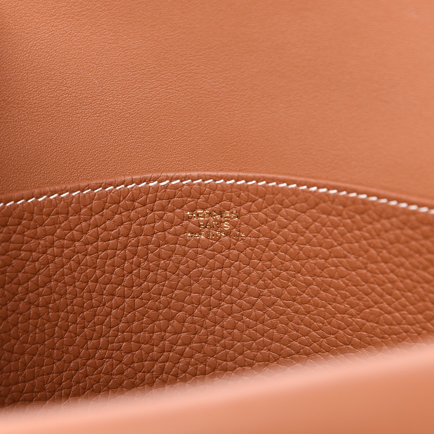Hermes Taurillon Clemence Halzan 31 Gold 7 of 12