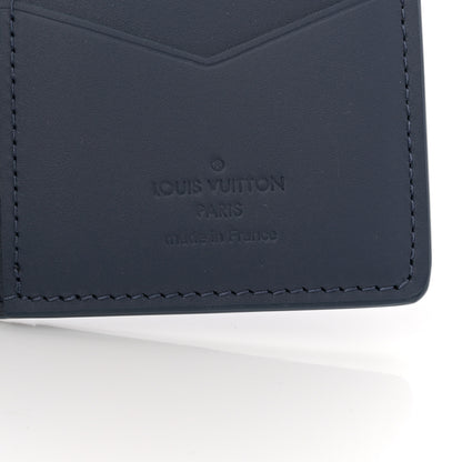 Louis Vuitton Calfskin Monogram Shadow Pocket Organizer Blue 6 of 7