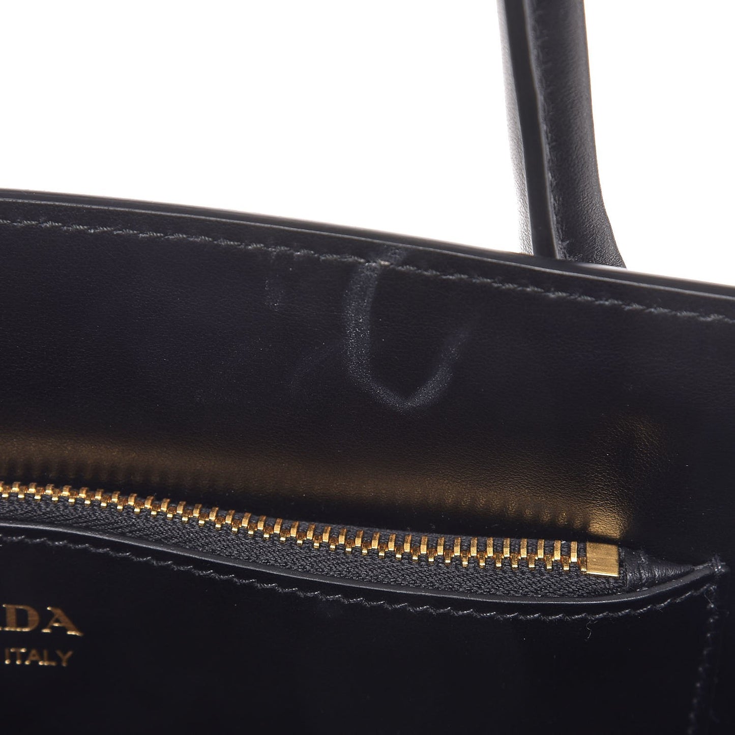 Saffiano Cuir Calfskin Large Monochrome Top Handle Tote Black