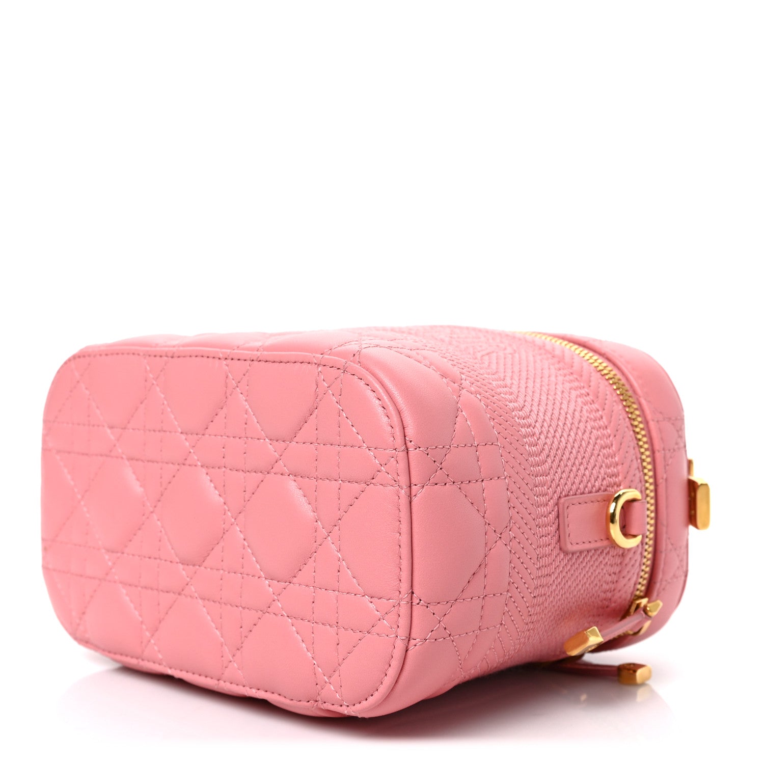 Christian Dior Lambskin Cannage Small Diortravel Vanity Case Pink