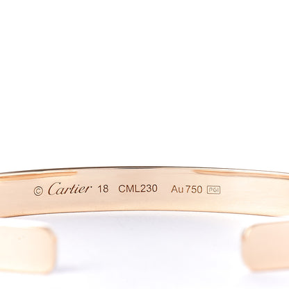 Cartier 18K Yellow Gold LOVE Cuff Bracelet 18 4 of 5