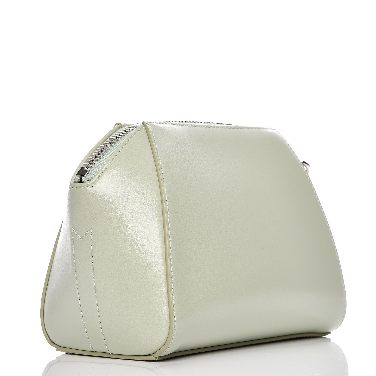 Shiny Lord Calfskin Antigona Wristlet Aqua Green