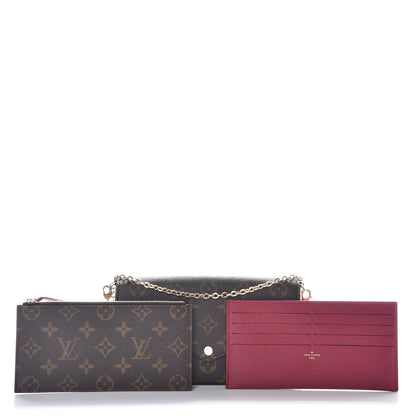 Louis Vuitton Monogram Pochette Felicie Chain Wallet Fuchsia 3 of 17
