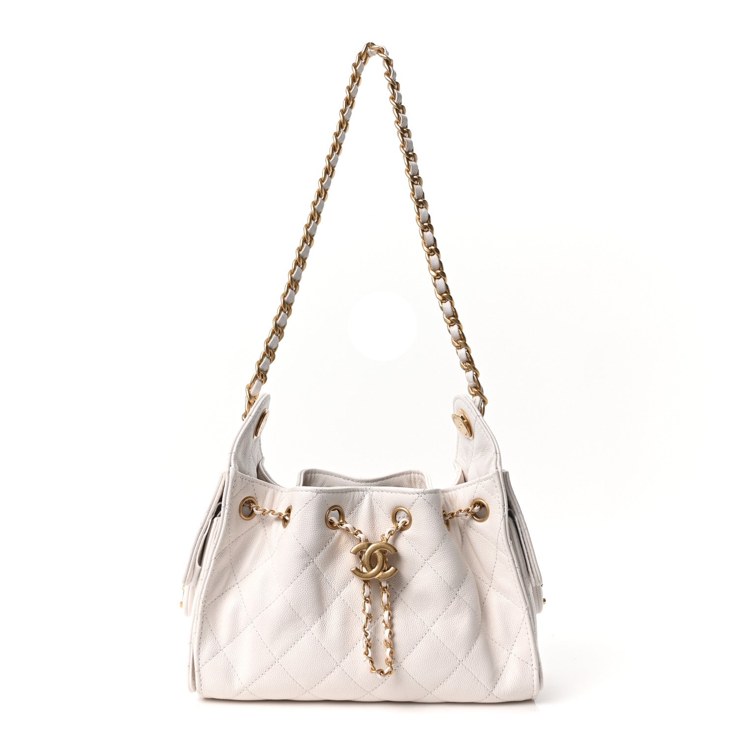 Chanel Caviar Quilted Mini Chanel 25 Handbag White 1 of 11