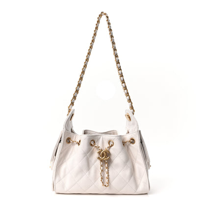 Chanel Caviar Quilted Mini Chanel 25 Handbag White 1 of 11