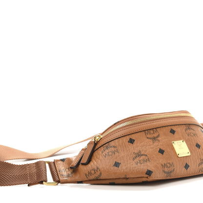 MCM Visetos Small Fusten Belt Bag Cognac 6 of 9