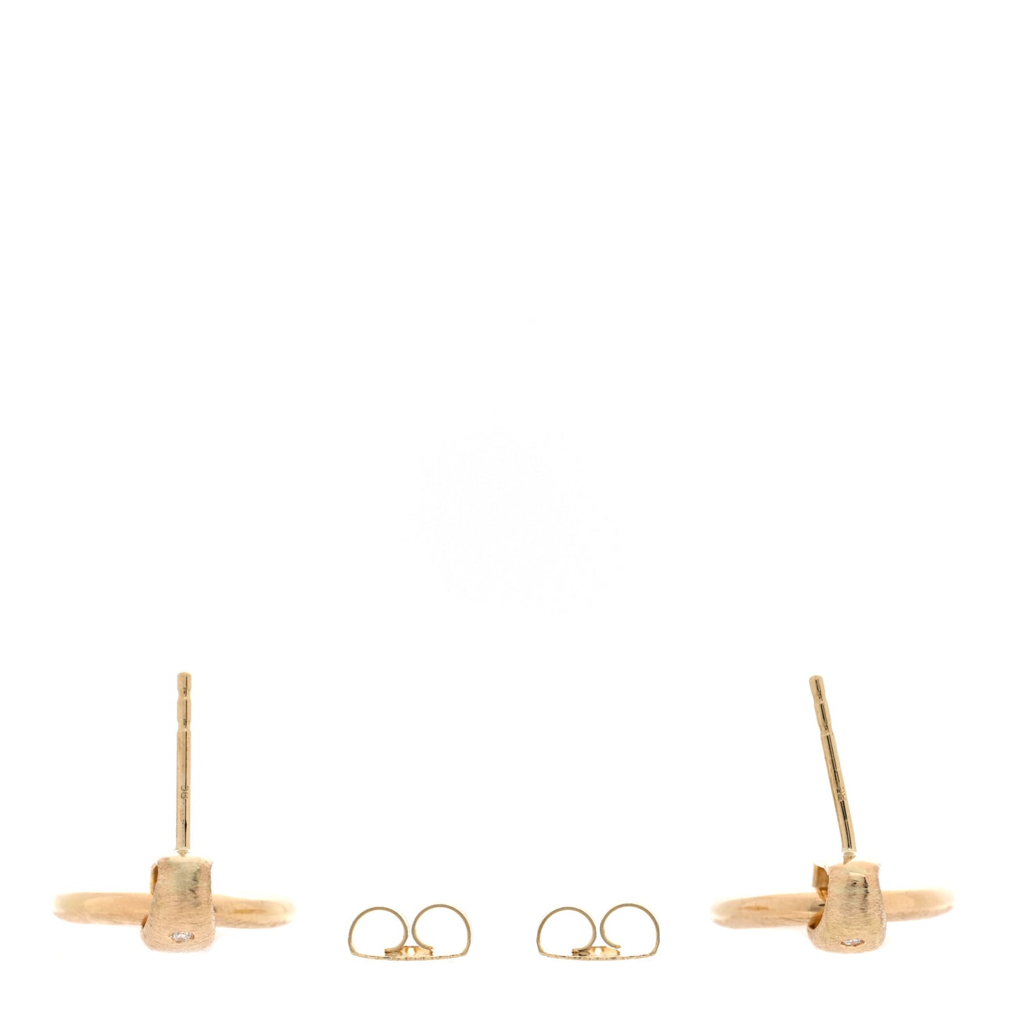 18K Yellow Gold Diamond Duchessa Satin Doorknocker Earrings