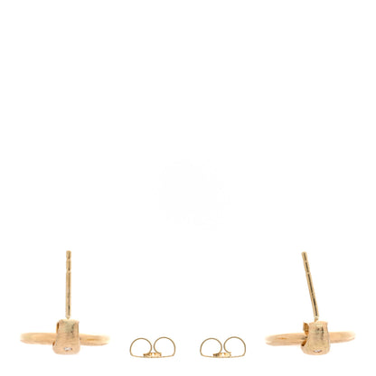 Roberto Coin 18K Yellow Gold Diamond Duchessa Satin Doorknocker Earrings 3 of 4