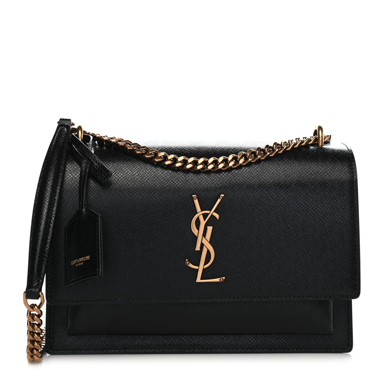 Coated Bark Calfskin Medium Monogram Sunset Black