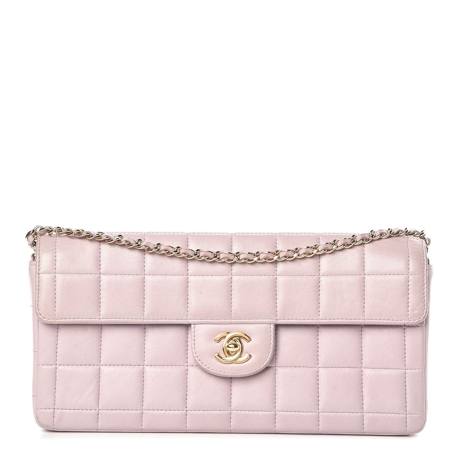 Chanel Lambskin East West Chocolate Bar Flap Pink 1 of 16