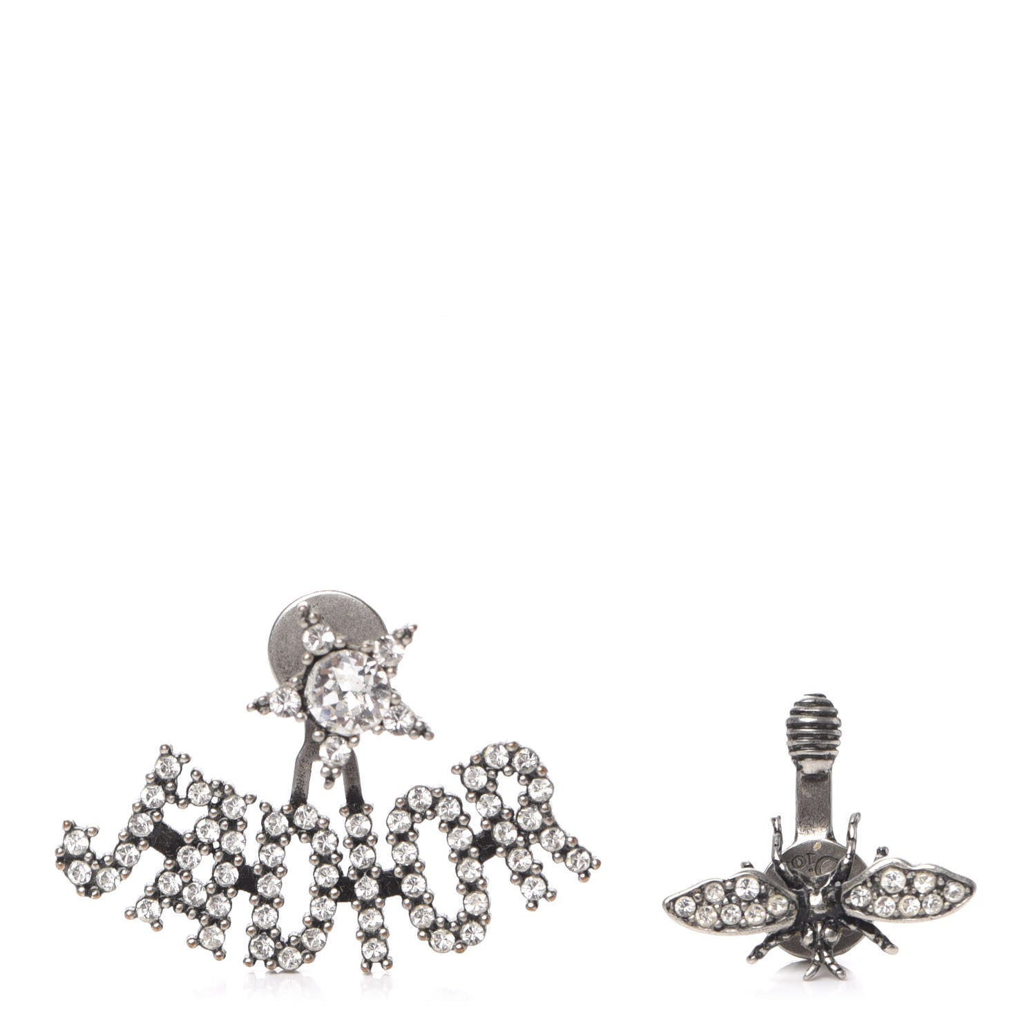 Christian Dior Palladium Crystal J'adior Earrings 1 of 4