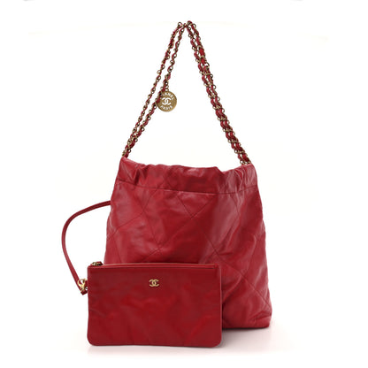 Chanel Shiny Calfskin Quilted Small Chanel 22 Red 3 of 13