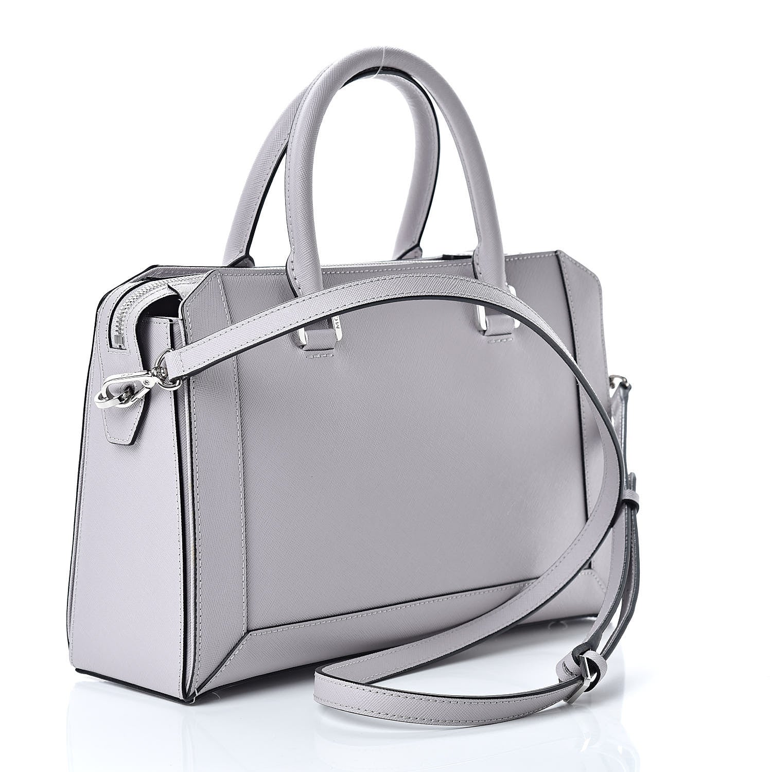 MCM Saffiano Medium Nuovo Tote Gull Gray 3 of 12