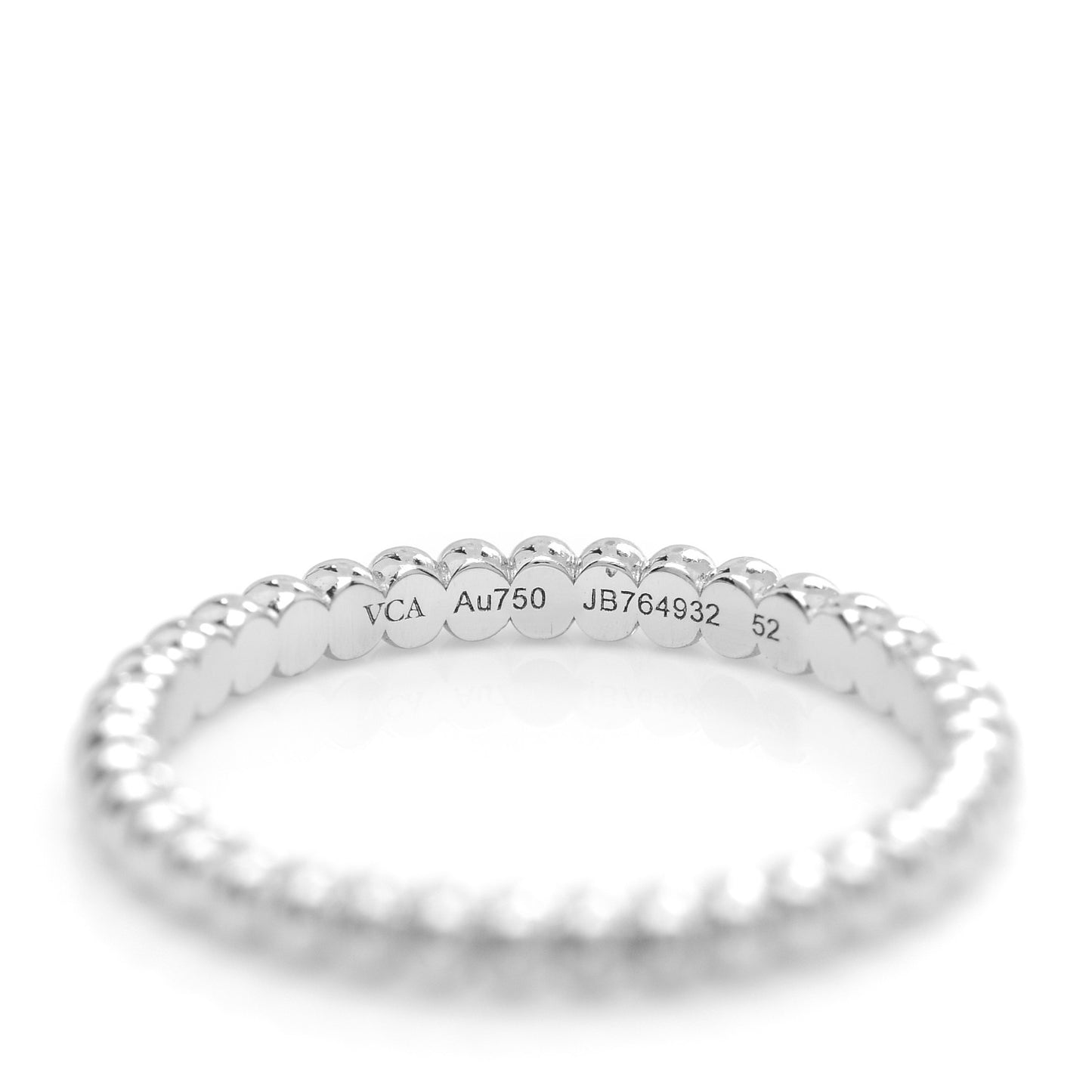 18K White Gold Small Perlee Ring 52 6