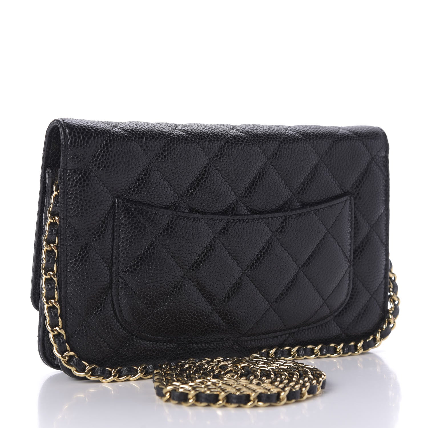 Chanel Caviar Quilted Wallet On Chain WOC Black 3 of 10