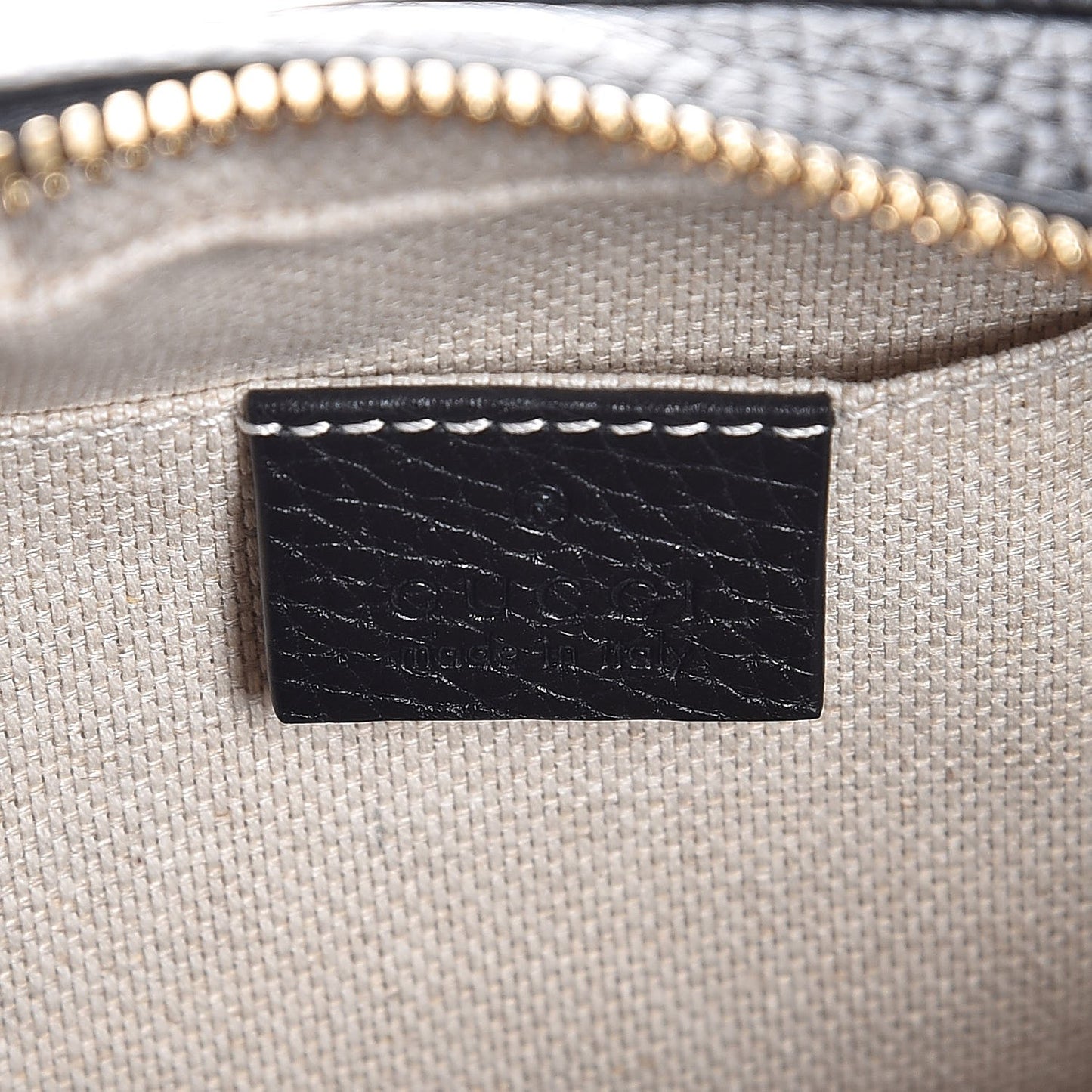 Pebbled Calfskin Small Soho Disco Bag Black