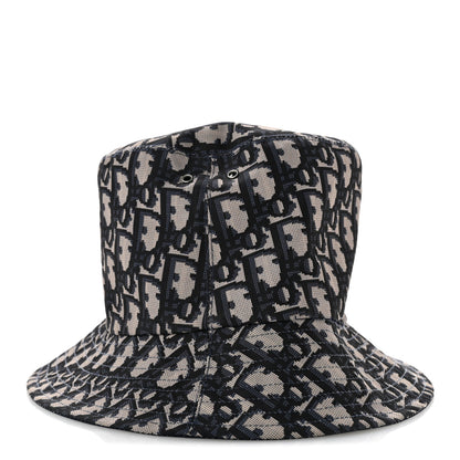 Christian Dior Nylon Oblique Reversible Teddy-D Brim Bucket Hat Blue 4 of 9