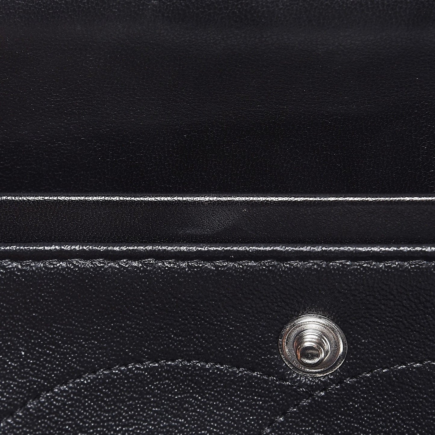 Lambskin Chevron Quilted Jumbo Double Flap So Black