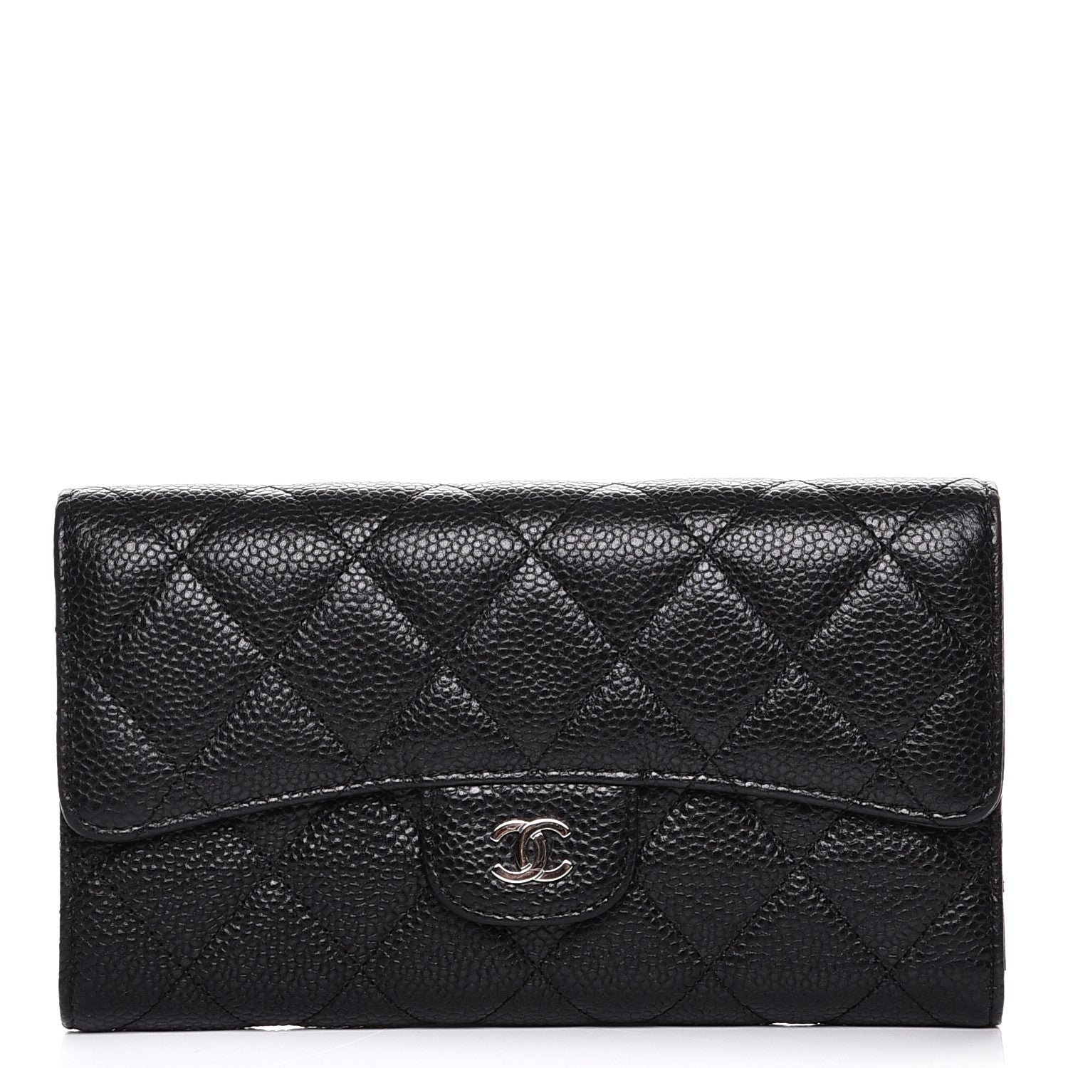 Chanel Caviar Quilted Large Flap Wallet Black 1 of 9