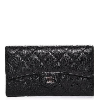 Chanel Caviar Quilted Large Flap Wallet Black 1 of 9