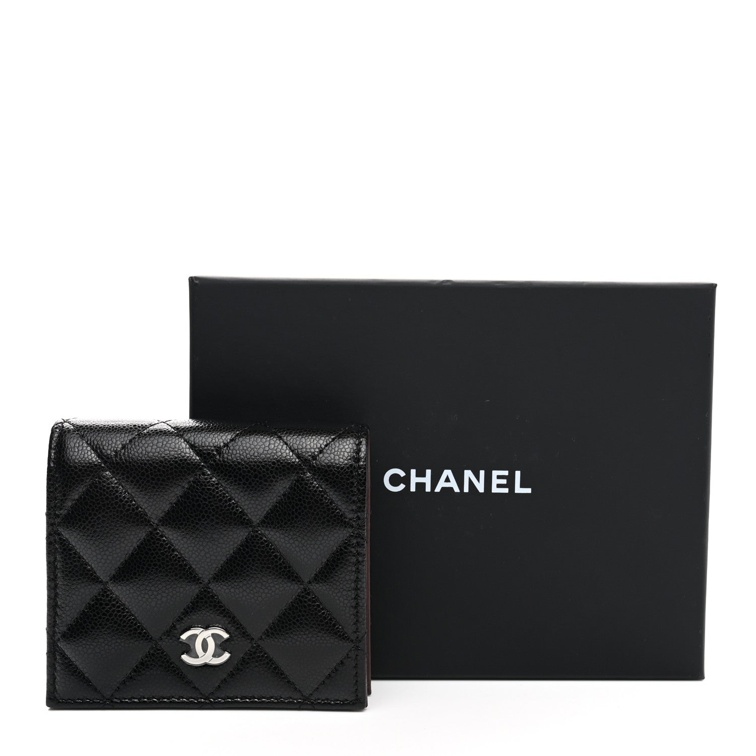 Chanel Caviar Quilted Compact Bifold Wallet Black 9 of 9
