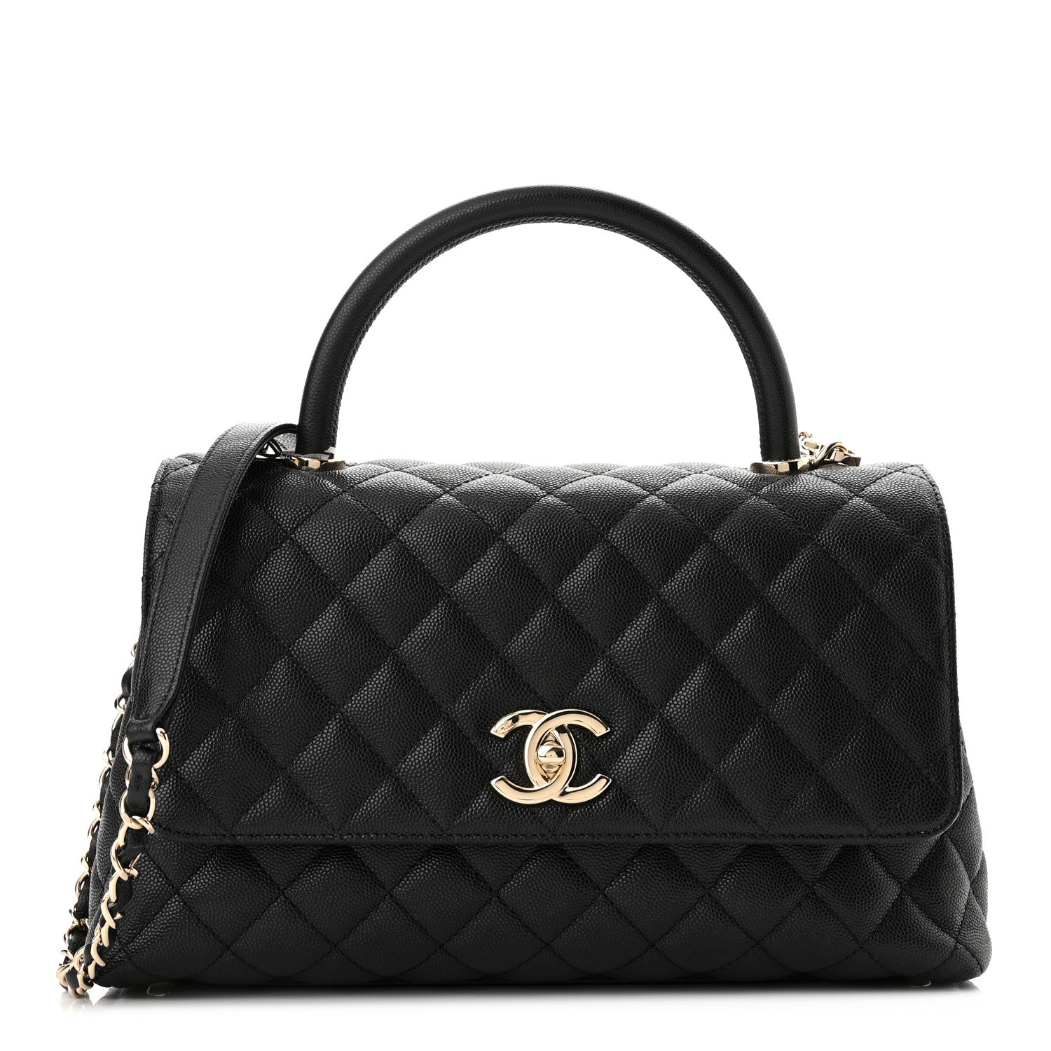 Chanel Caviar Quilted Small Coco Handle Flap Black 1 of 9