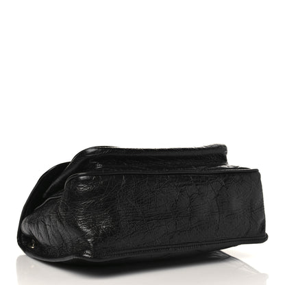 Saint Laurent Crinkled Calfskin Matelasse Monogram Medium Niki Chain Satchel Black 4 of 6