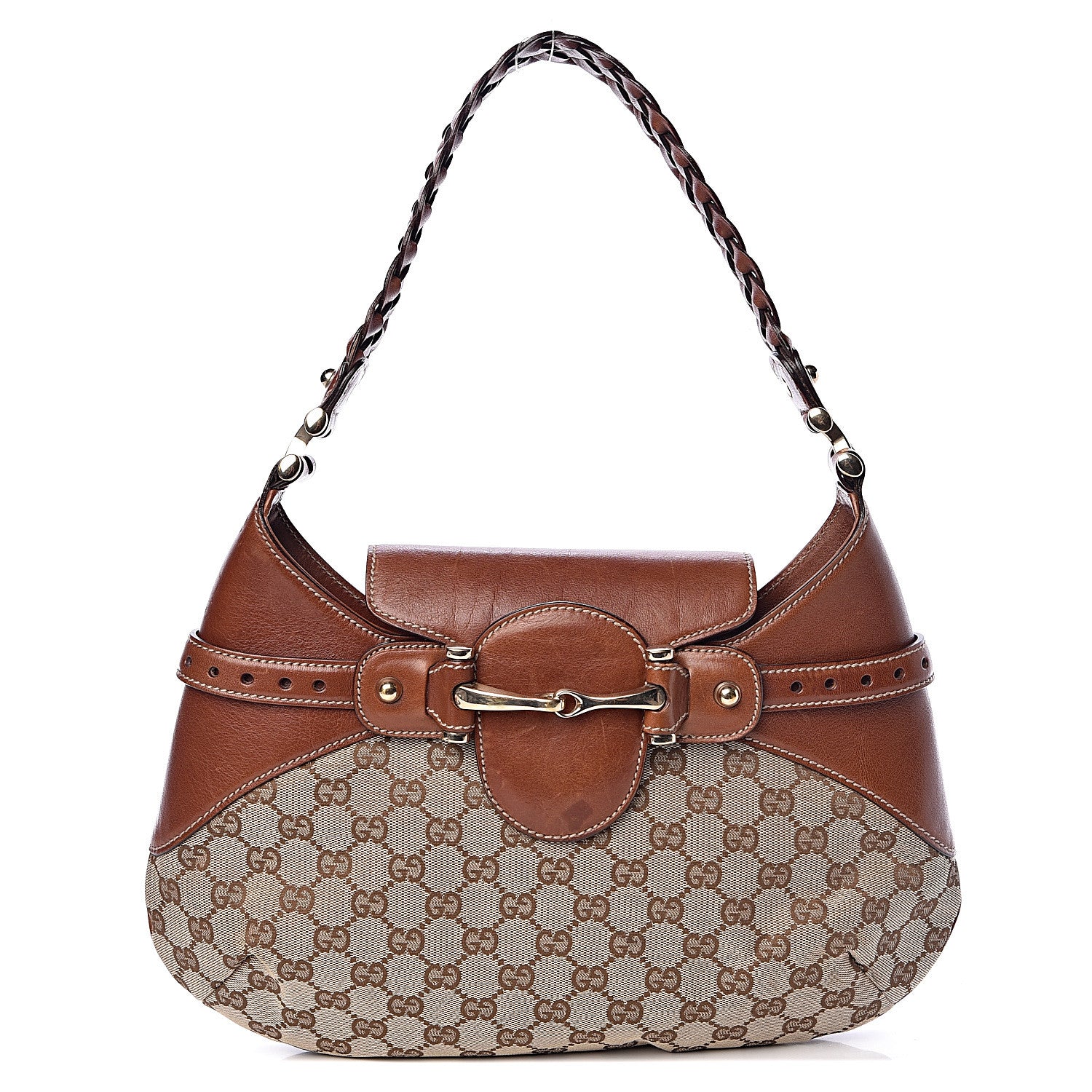 Gucci Monogram Pelham Shoulder Bag Brown 1 of 12