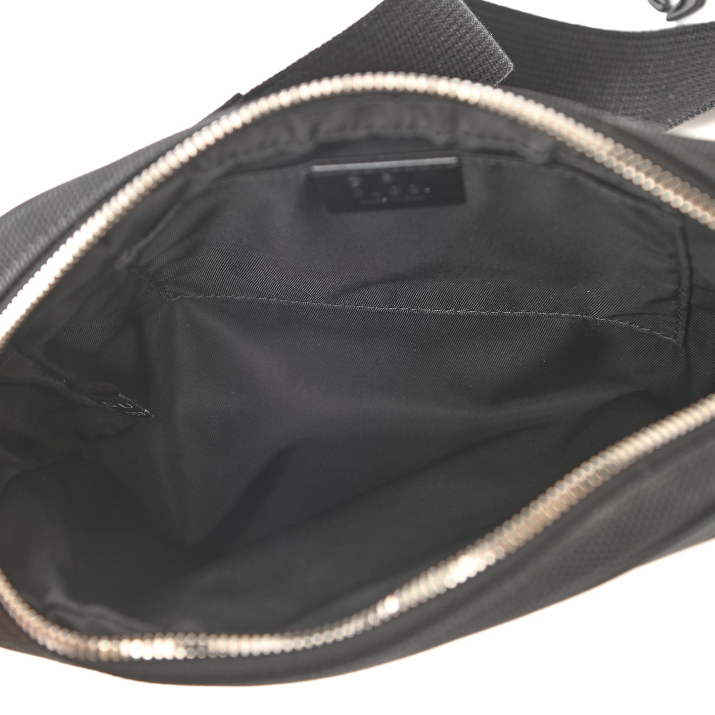 Canvas Web Slim Belt Bag Black