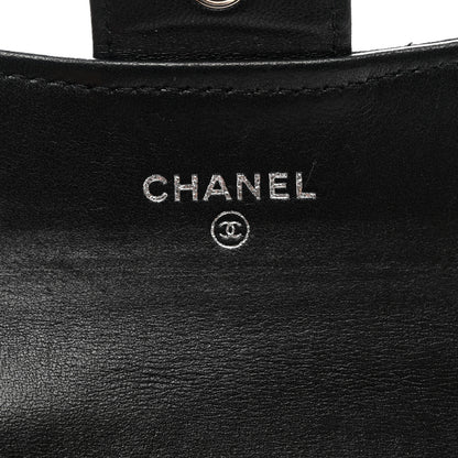 Chanel Lambskin Quilted Flap Card Holder Wallet Black 6 of 9