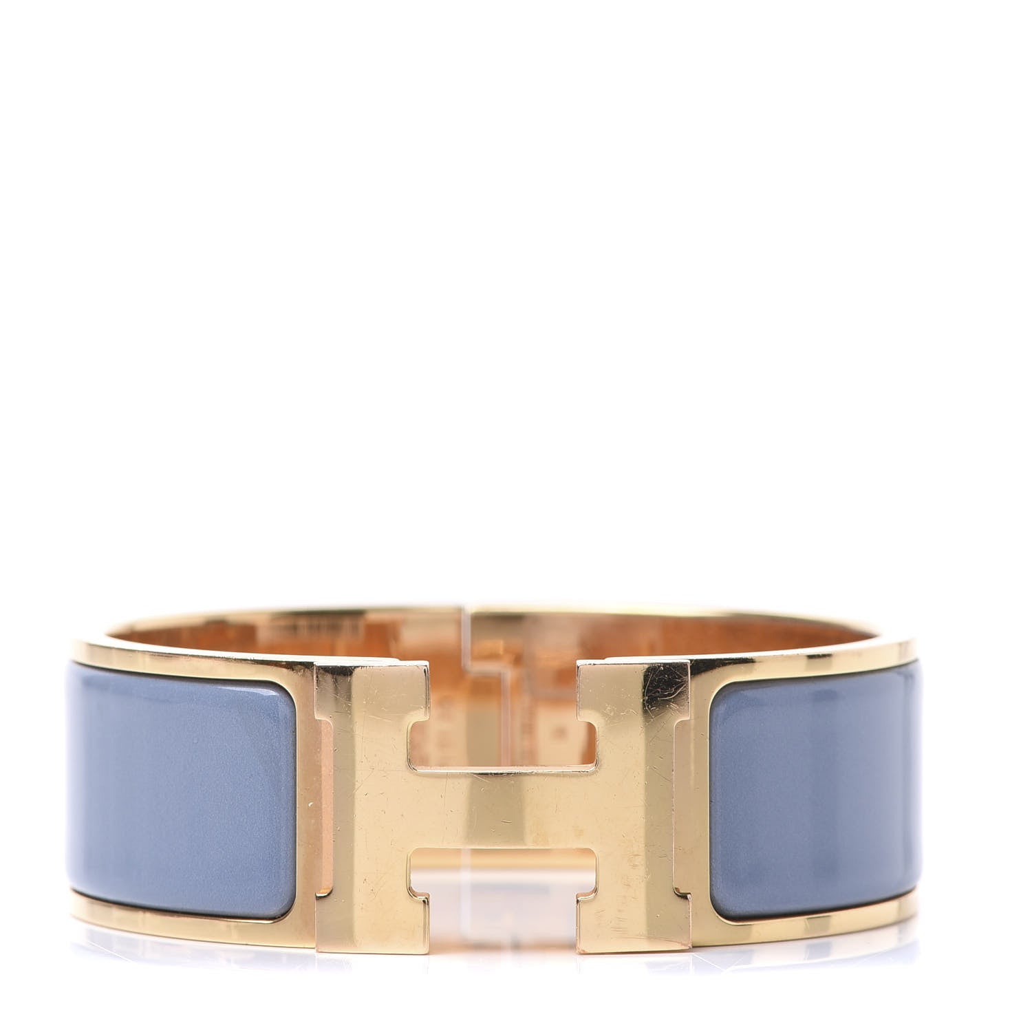 Hermes Enamel Wide Clic Clac H Bracelet PM Bleu Lin 1 of 4