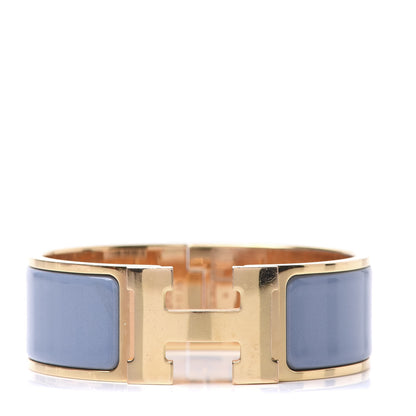 Hermes Enamel Wide Clic Clac H Bracelet PM Bleu Lin 1 of 4