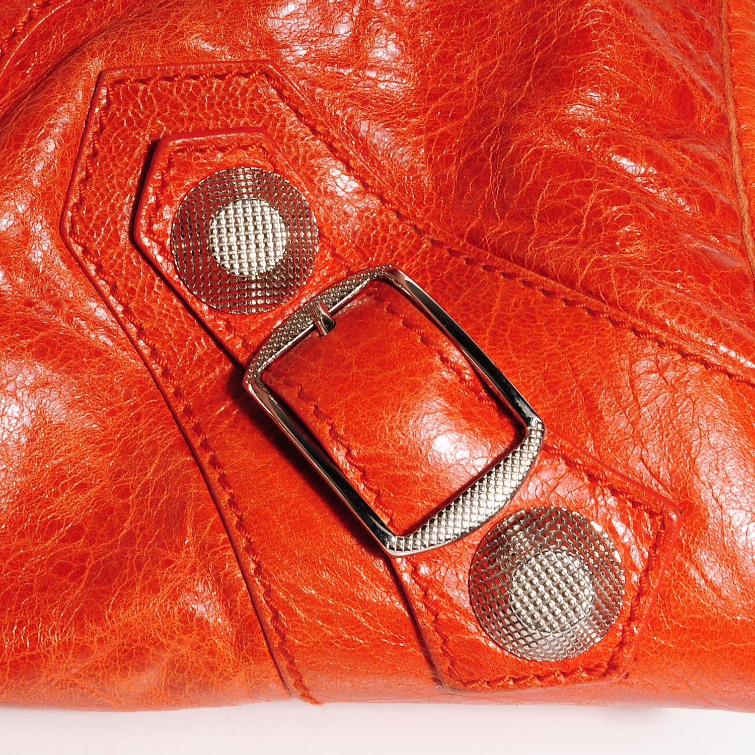 Balenciaga Agneau Giant 21 Silver Hardware City Mandarine 8 of 13