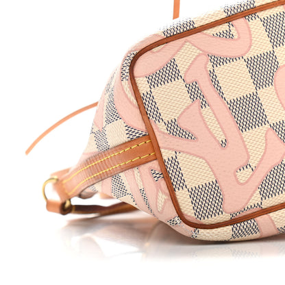 Louis Vuitton Damier Azur Tahitienne Nano Noe Rose Ballerine 9 of 11