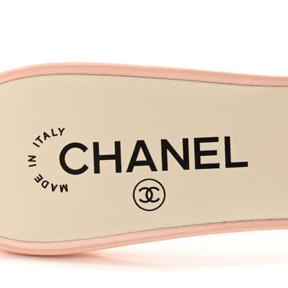 Chanel Patent Lambskin Pearl Mules 40.5 Light Pink 5 of 10